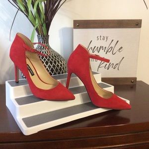 RED SUEDE Nine West Pumps. Brand New!!